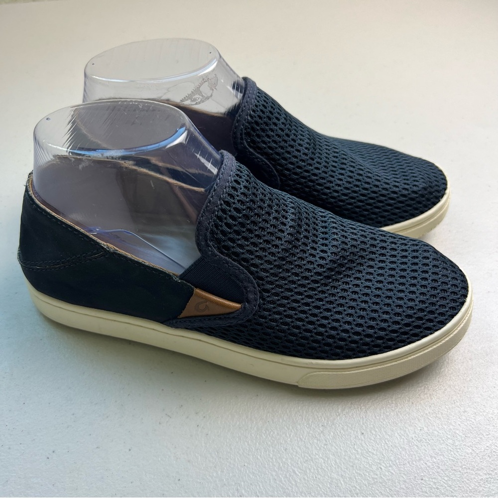 Olukai Dede Pehua Women’s Size 6.5 Slip On Navy Blue Shoes - Picture 2 of 8